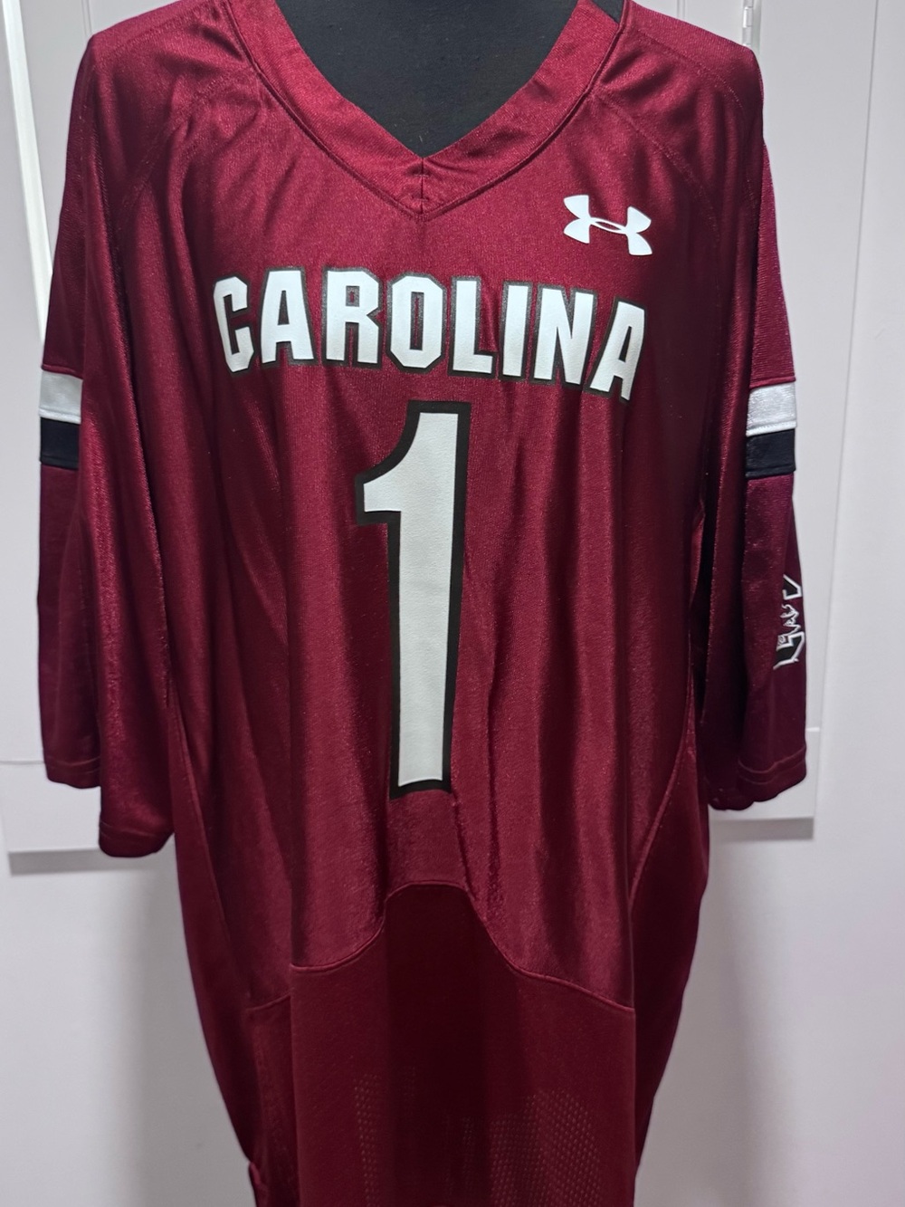 Under Armour Maroon and White South Carolina Gamecock #1 Men's Jersey